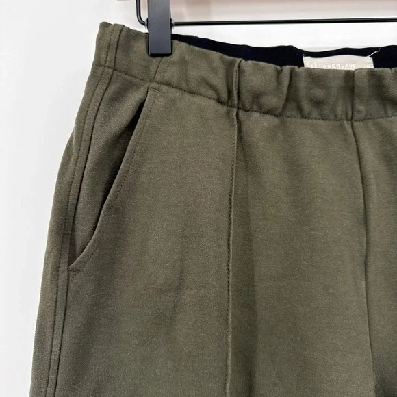 Everlane The Dream Pant Medium Dark Green Kalamata Pintuck Tapered Pull On Knit - Picture 3 of 10